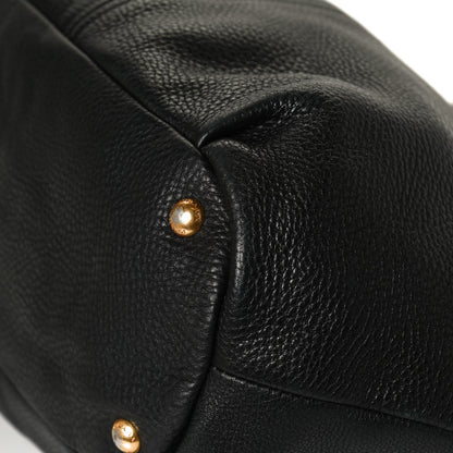 Prada Vitello Daino Top Handle Tote Black 10 of 16