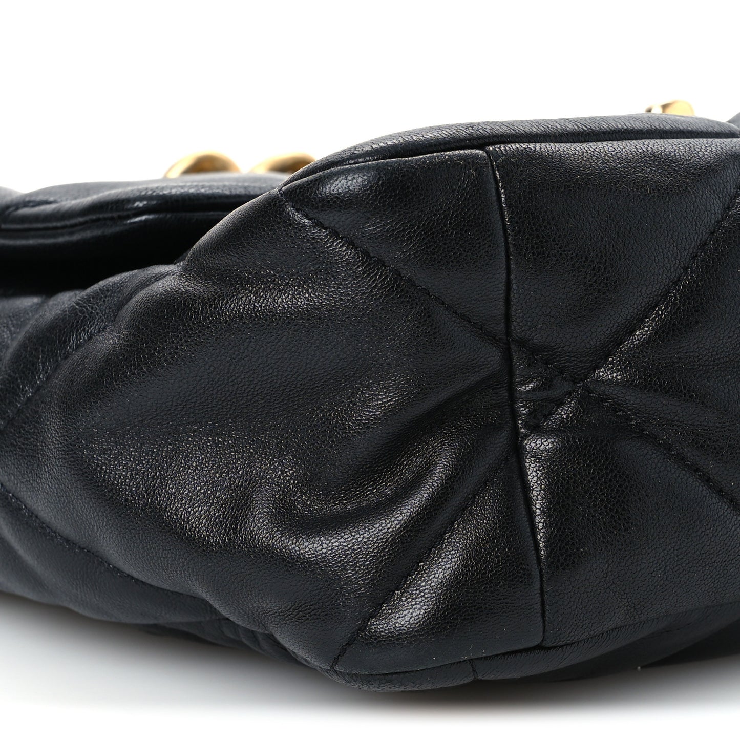 Goatskin Quilted Large Chanel 19 Flap Black