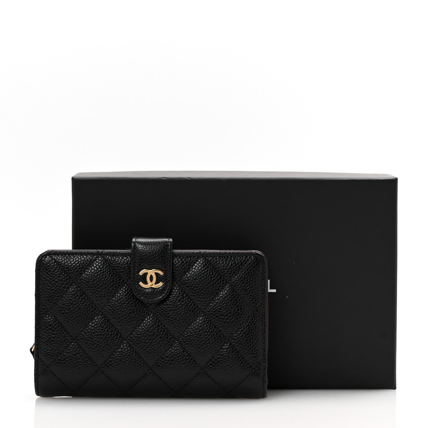 Chanel Caviar Quilted Zipped Pocket Wallet Black 10 of 10