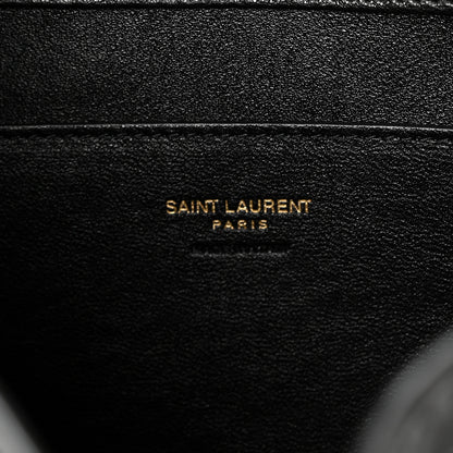 Saint Laurent Grained Lambskin Cassandre Envelope Pouch Black 6 of 9