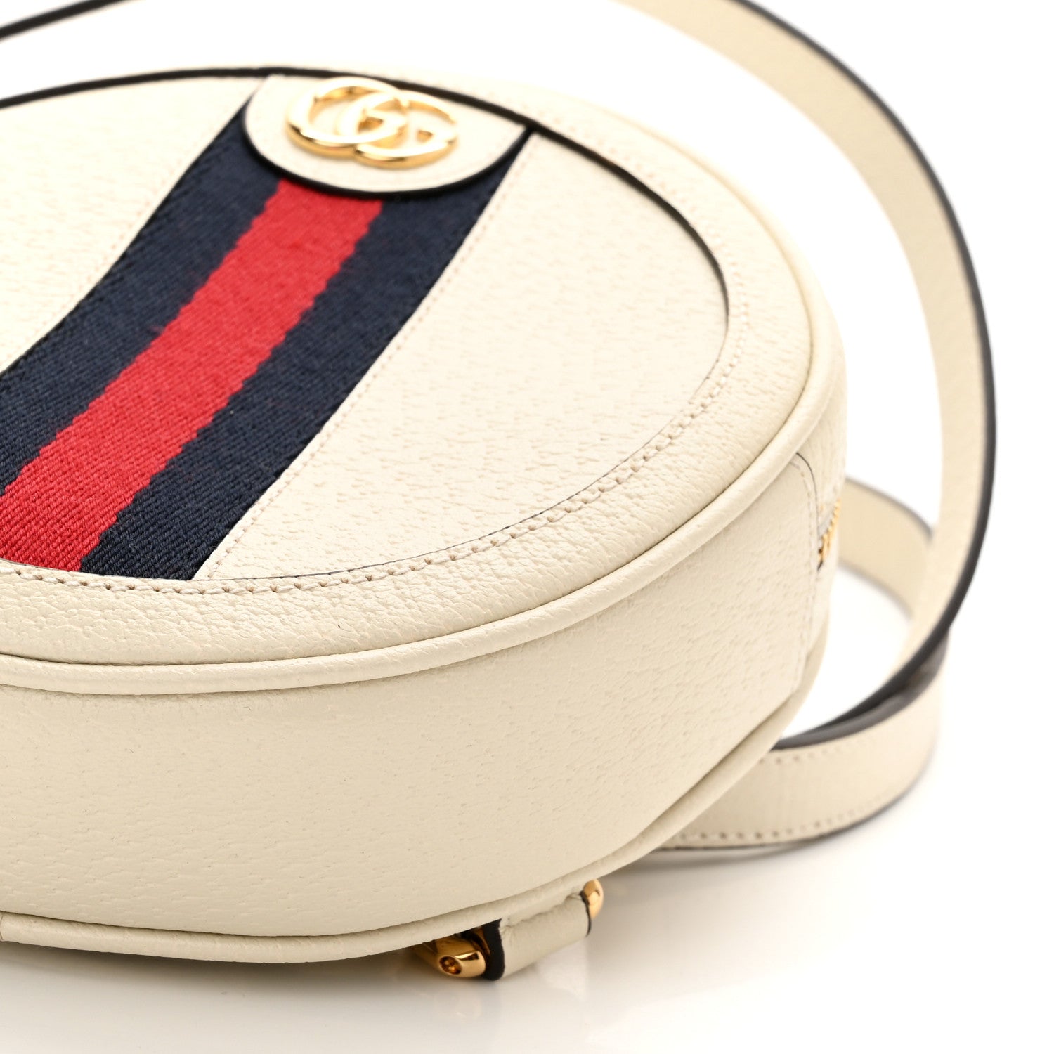 Gucci Textured Calfskin Web Mini Ophidia Round Backpack Mystic White 11 of 11