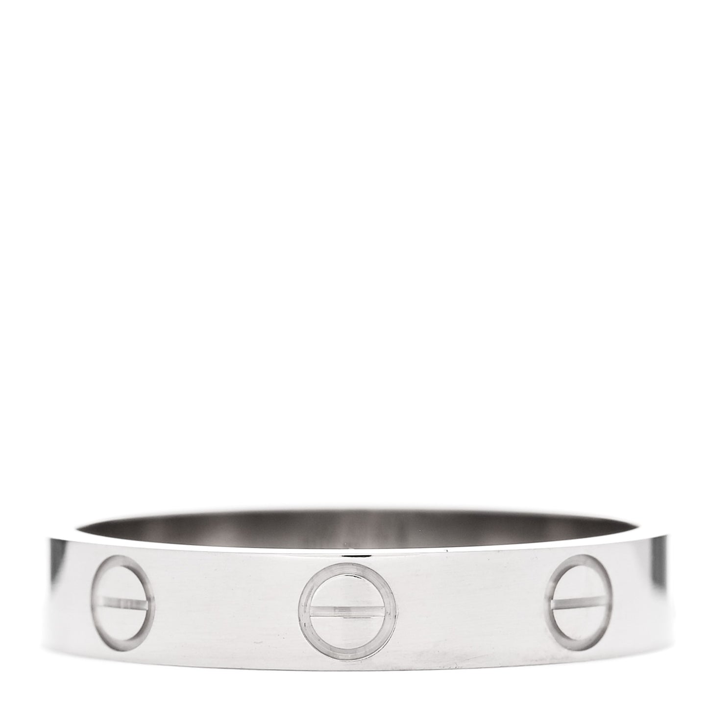 18K White Gold 3.5mm LOVE Wedding Band Ring 55 7.25