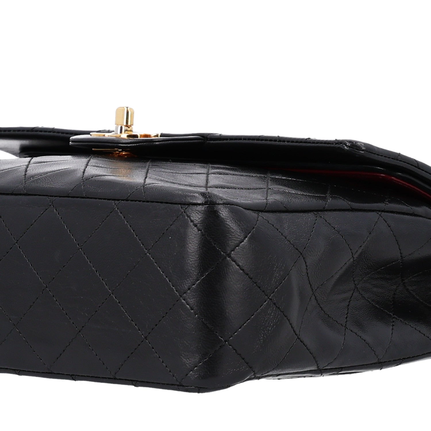 Chanel Lambskin Quilted Medium Double Flap Black 11 of 11