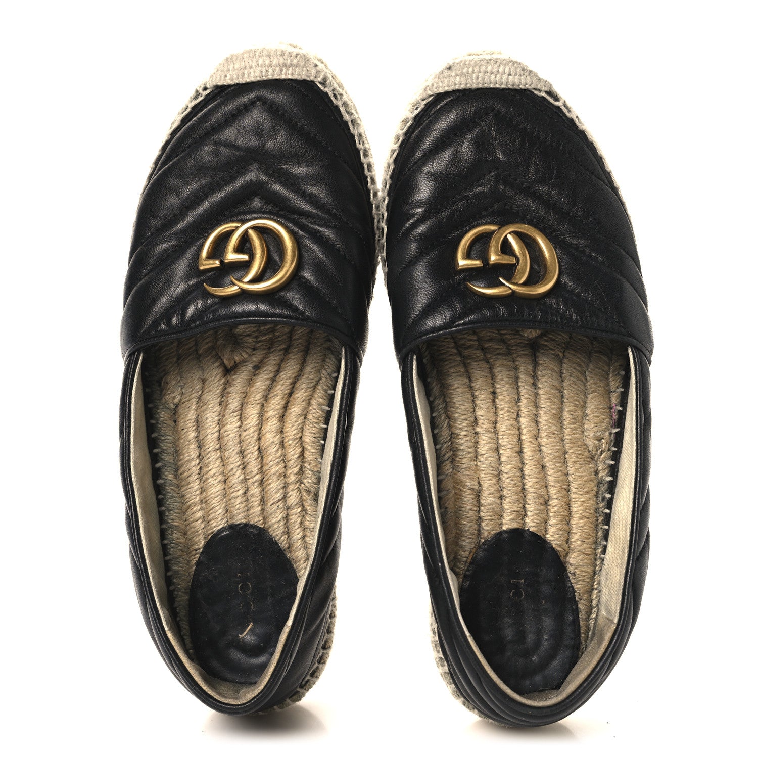 Gucci Nappa Matelasse GG Marmont Espadrilles 38 Black 2 of 10