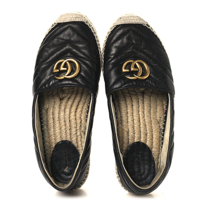 Gucci Nappa Matelasse GG Marmont Espadrilles 38 Black 2 of 10