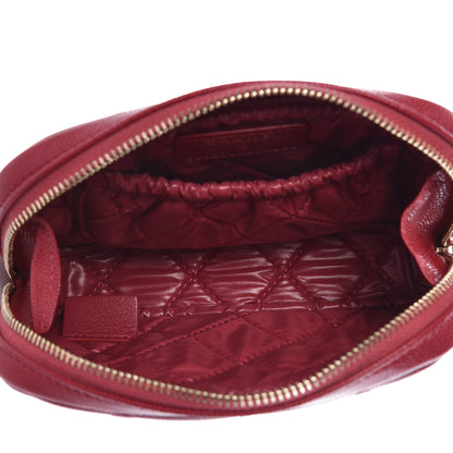 Chanel Caviar Quilted Small Curvy Pouch Cosmetic Case Dark Pink 5 of 8
