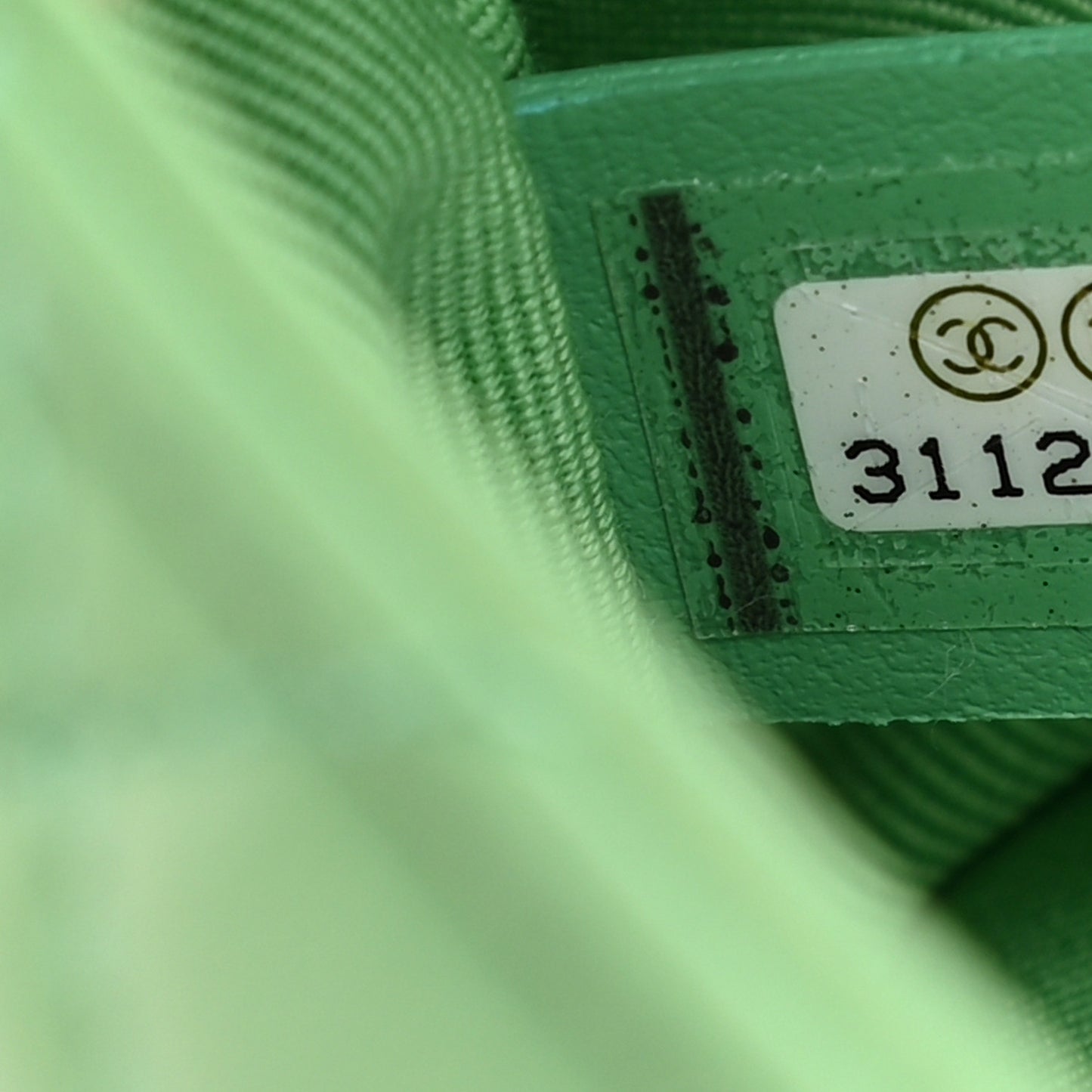 Lambskin Resin Quilted Mini Pearl Samba Square Flap Green