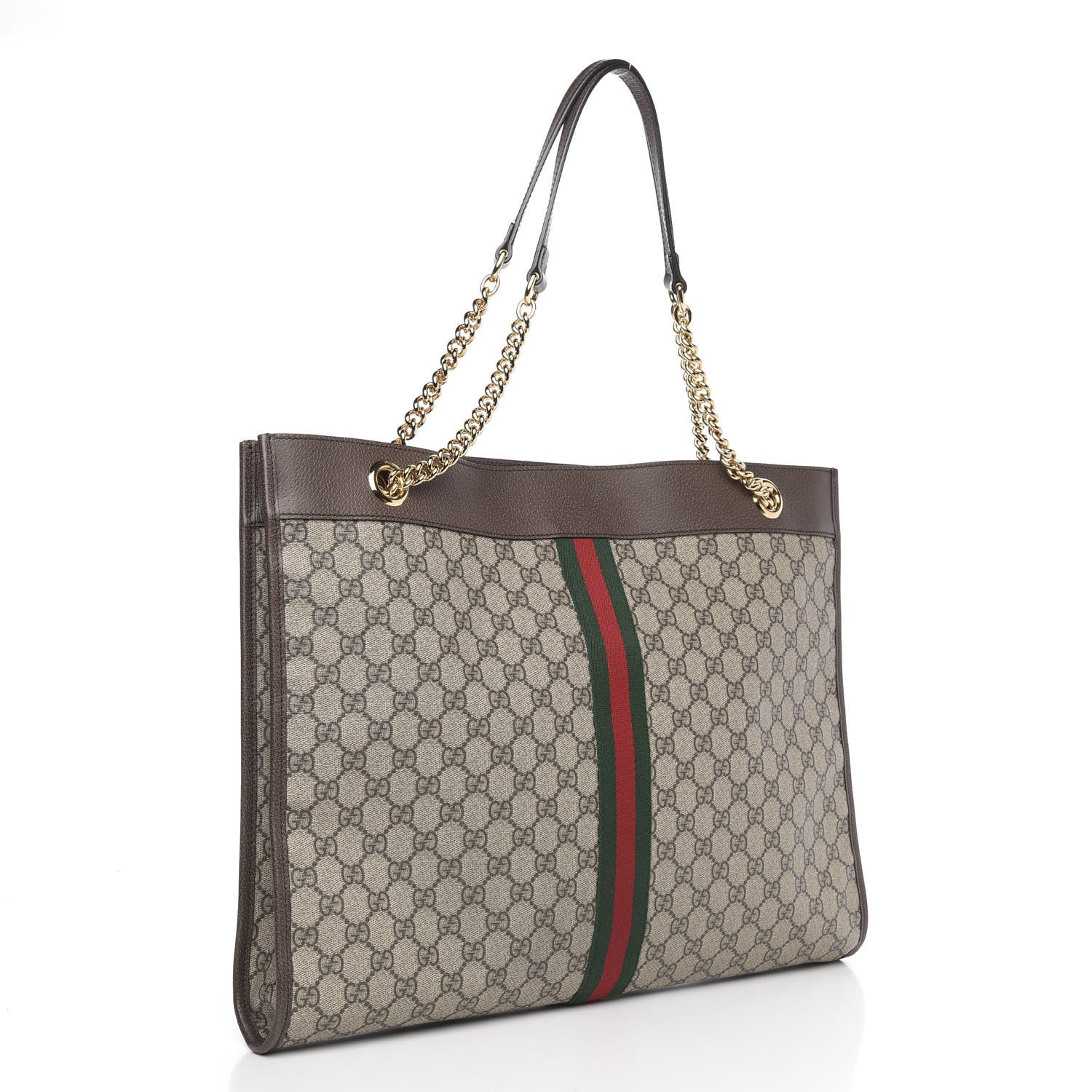Gucci GG Supreme Monogram Large Rajah Chain Tote Beige New Acero 3 of 10
