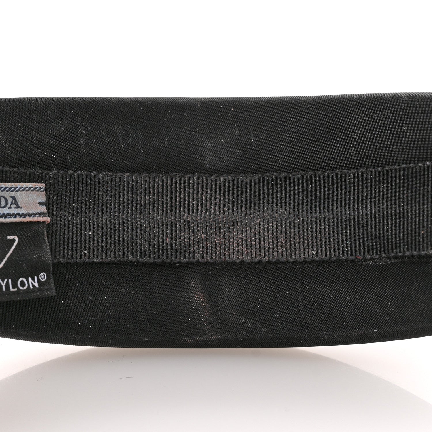 Prada Re-Nylon Metal Triangle Logo Headband Black 8 of 8