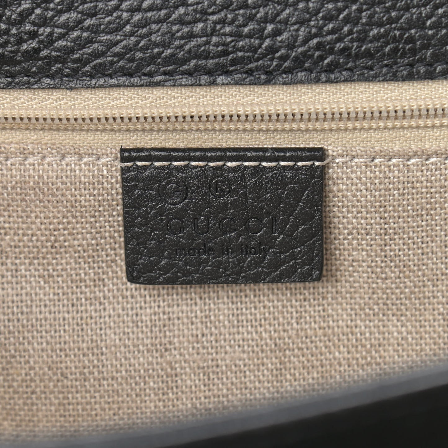 Dollar Calfskin Interlocking G Shoulder Bag Black
