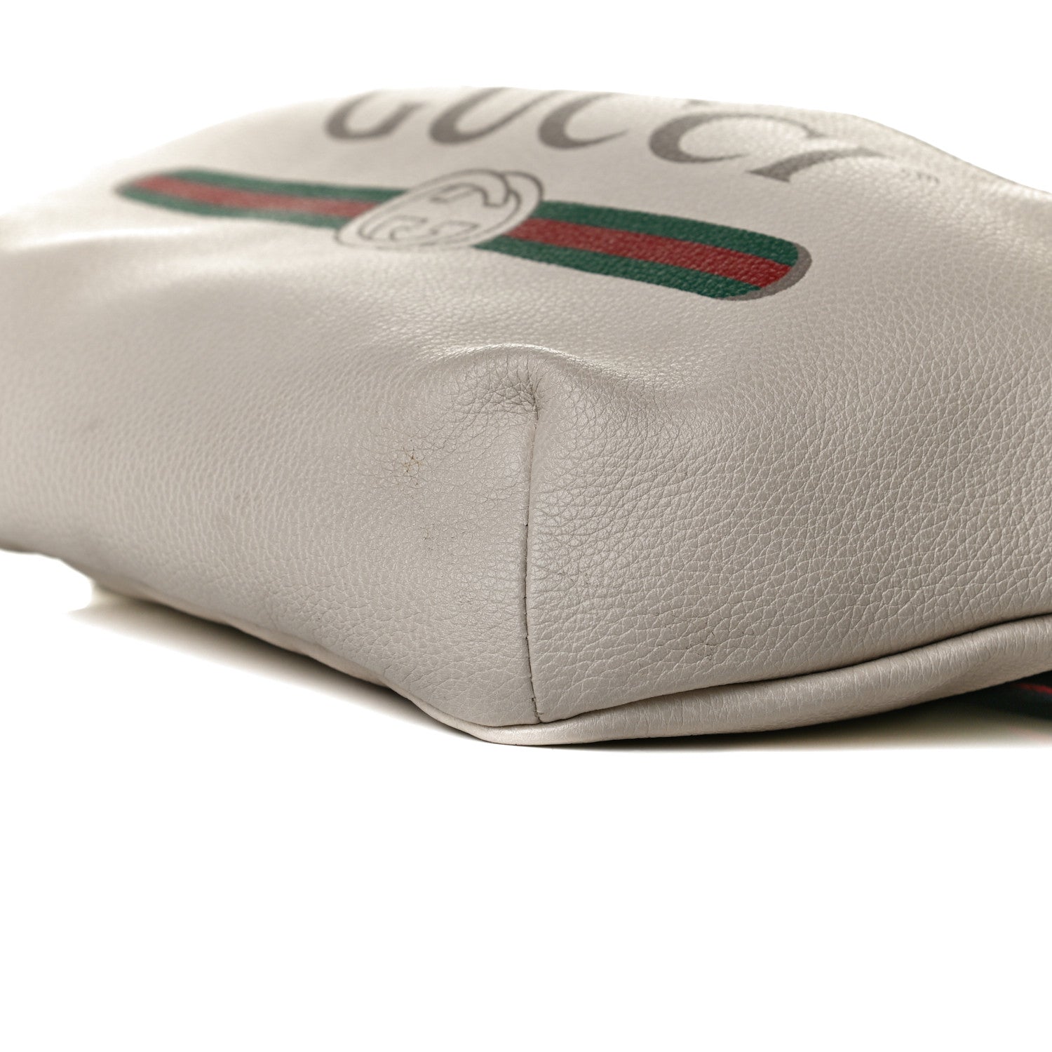 Gucci Grained Calfskin Logo Belt Bag White 6 of 13