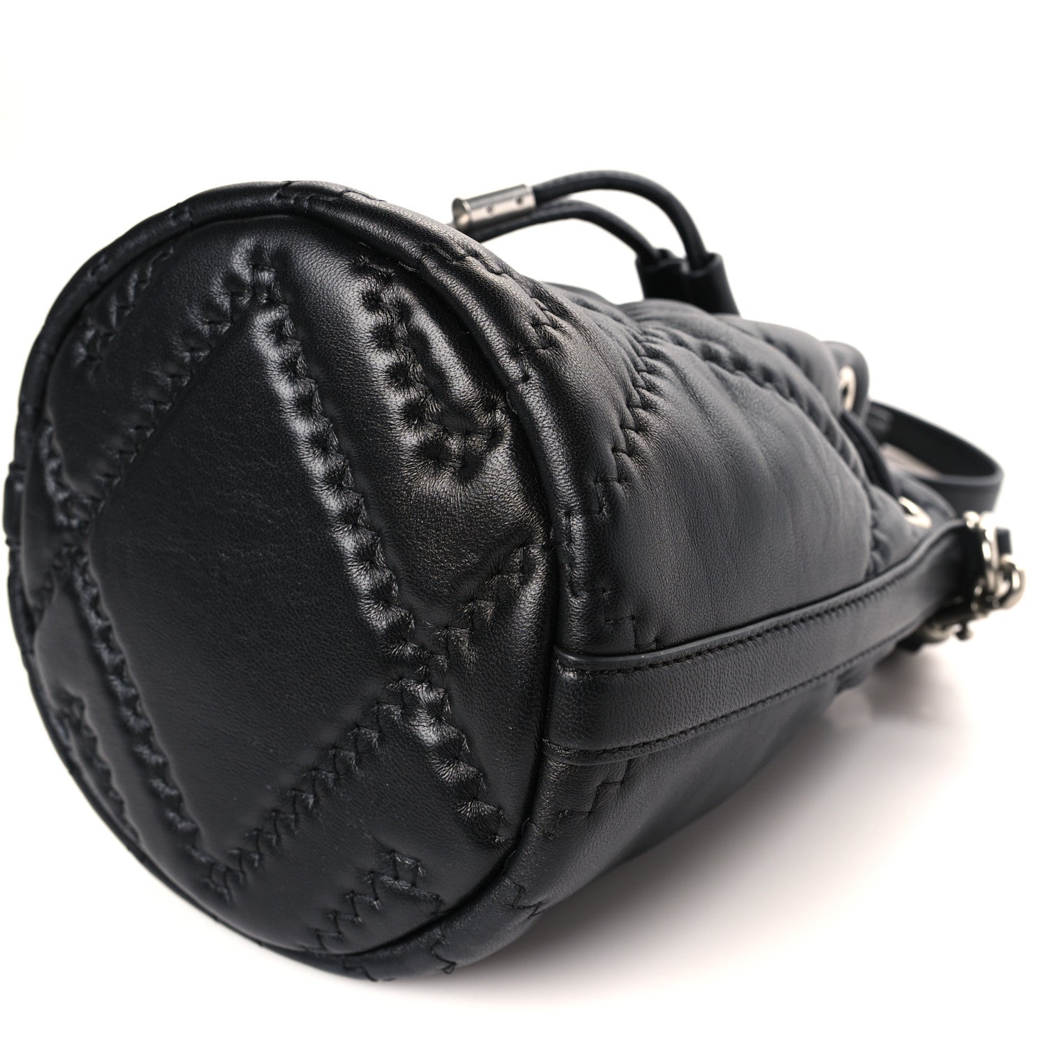 Marc Jacobs Calfskin Quilted The Bucket Bag Black 9 of 9