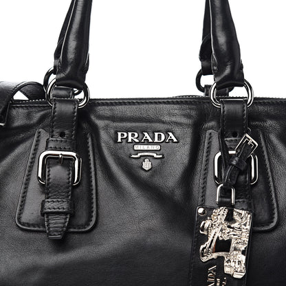 Prada Vitello Shine Bauletto Black 9 of 9