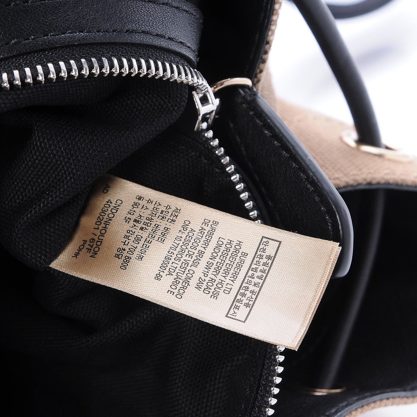 Canvas Mega Check Medium Rucksack Backpack Black