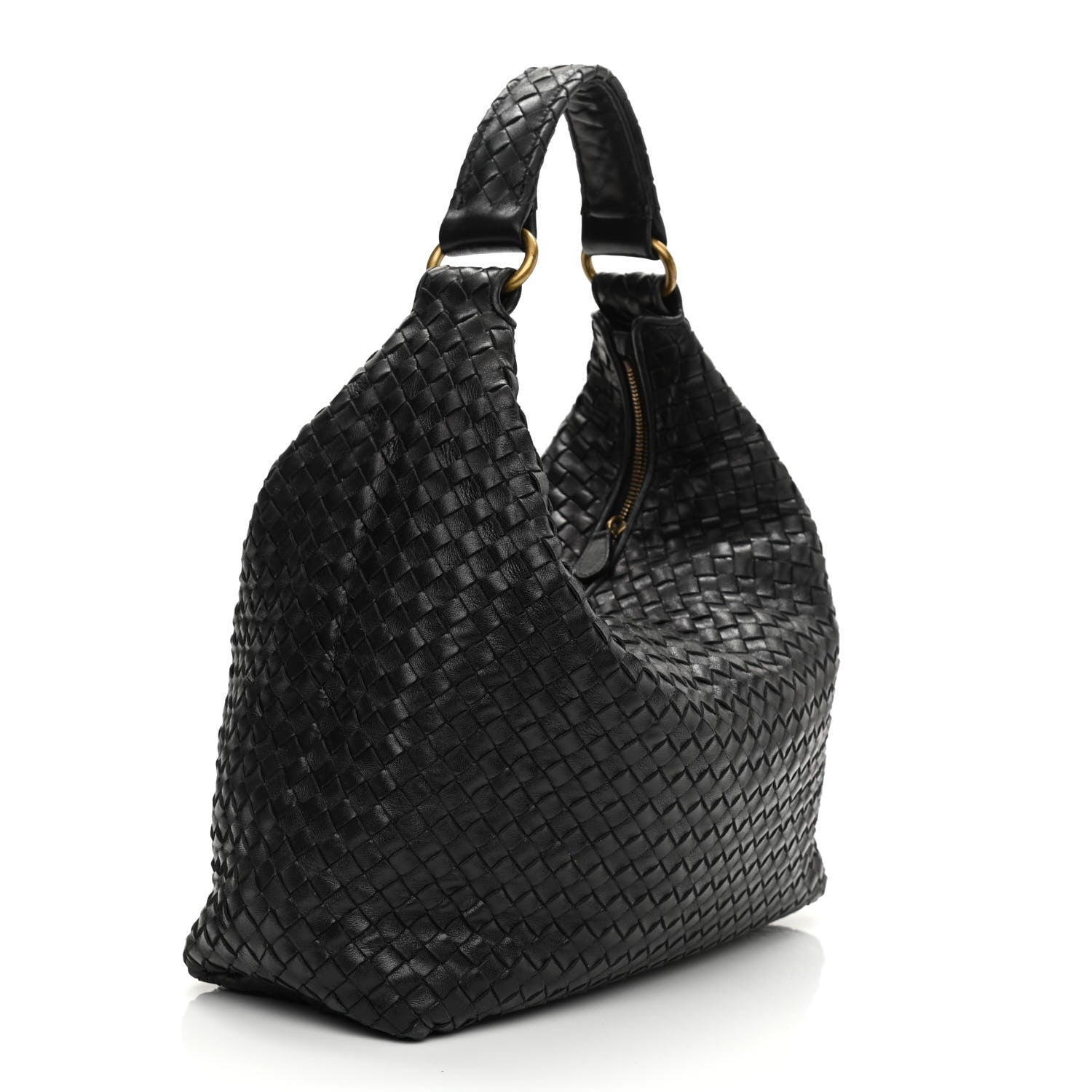 Bottega Veneta Nappa Intrecciato Pyramid Hobo Black 3 of 11