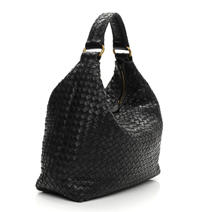 Bottega Veneta Nappa Intrecciato Pyramid Hobo Black 3 of 11