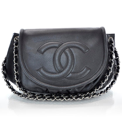Chanel Caviar Half Moon Large Flap Black 1 of 8