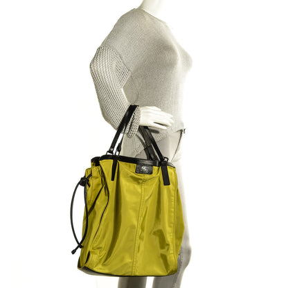 Burberry Nylon Buckleigh Packable Tote Chartreuse 2 of 9