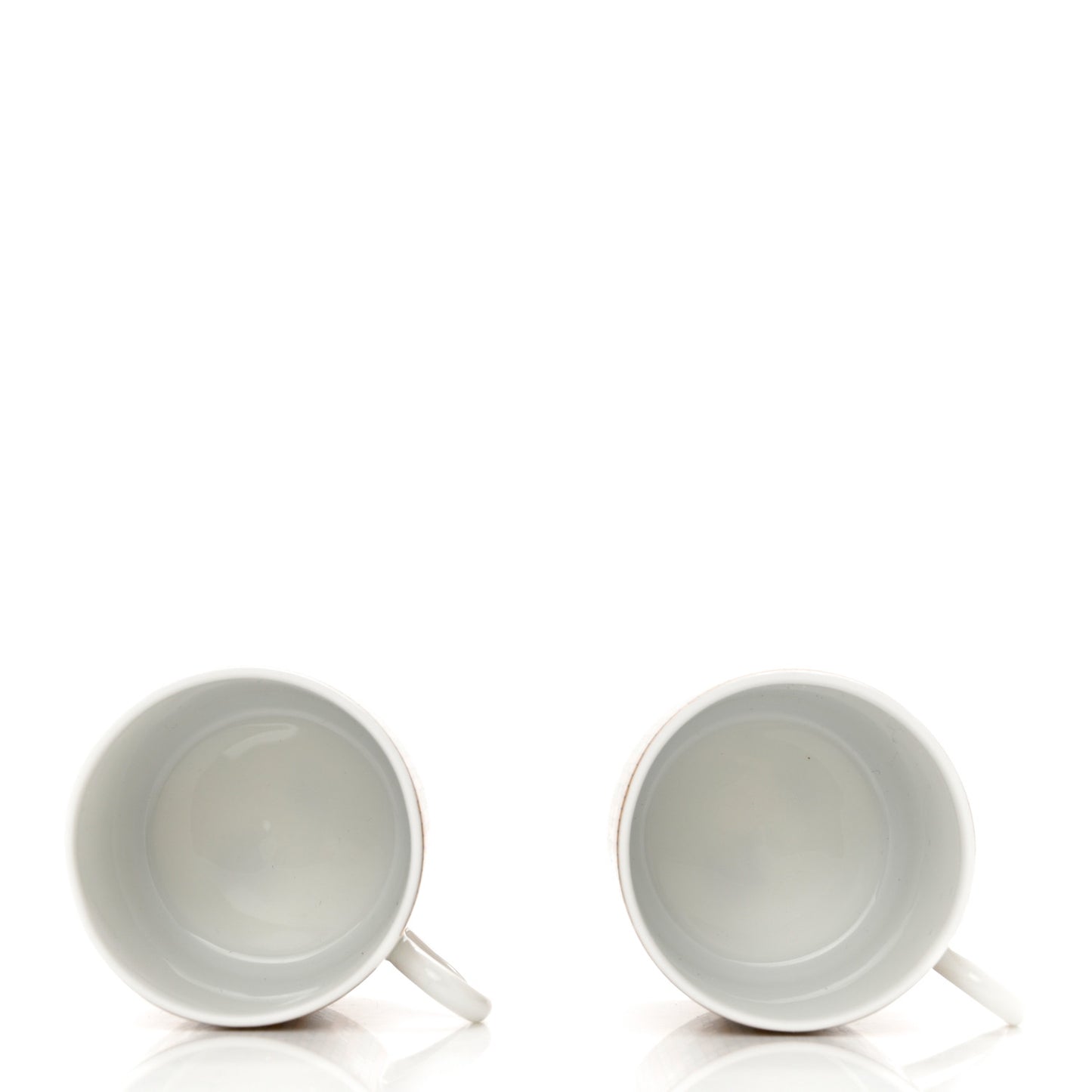 Porcelain Mosaique Au 24 Gold Coffee Cup and Saucer Set of 2