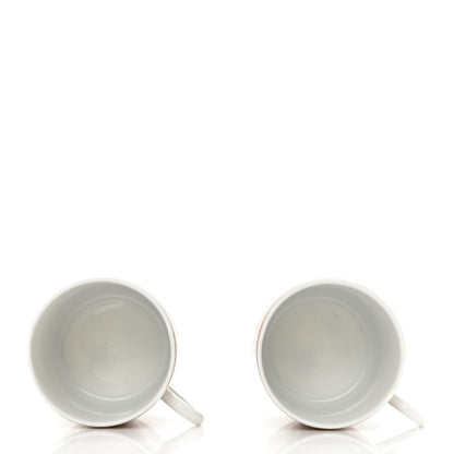 Hermes Porcelain Mosaique Au 24 Gold Coffee Cup and Saucer Set of 2 4 of 12