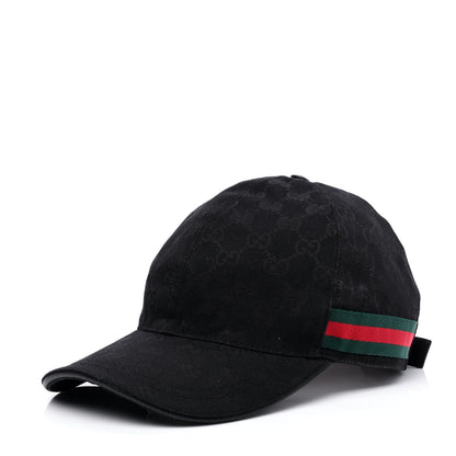 Gucci Monogram Web Baseball Hat M Black 1 of 6