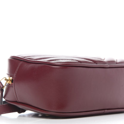 Saint Laurent Calfskin Matelasse Monogram Lou Belt Bag Dark Legion Red 8 of 9