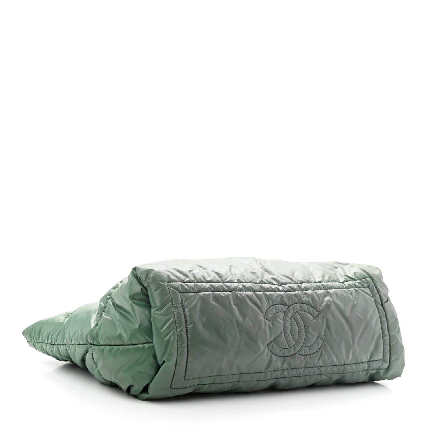 Chanel Nylon Quilted Medium Coco Cocoon Reversible Tote Green 4 of 11