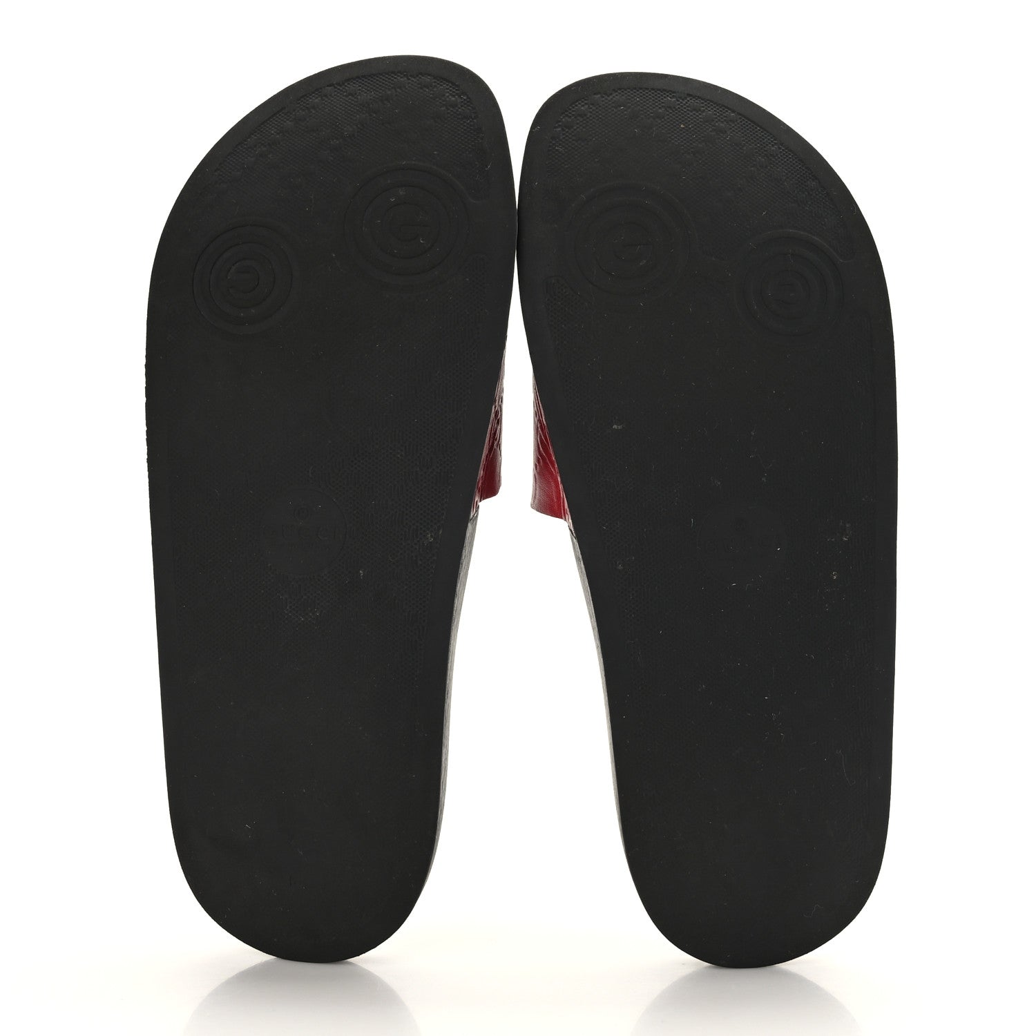 Gucci Guccissima Signature Womens Slide Sandals 38 Hibiscus Red 5 of 8