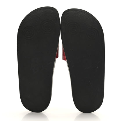 Gucci Guccissima Signature Womens Slide Sandals 38 Hibiscus Red 5 of 8