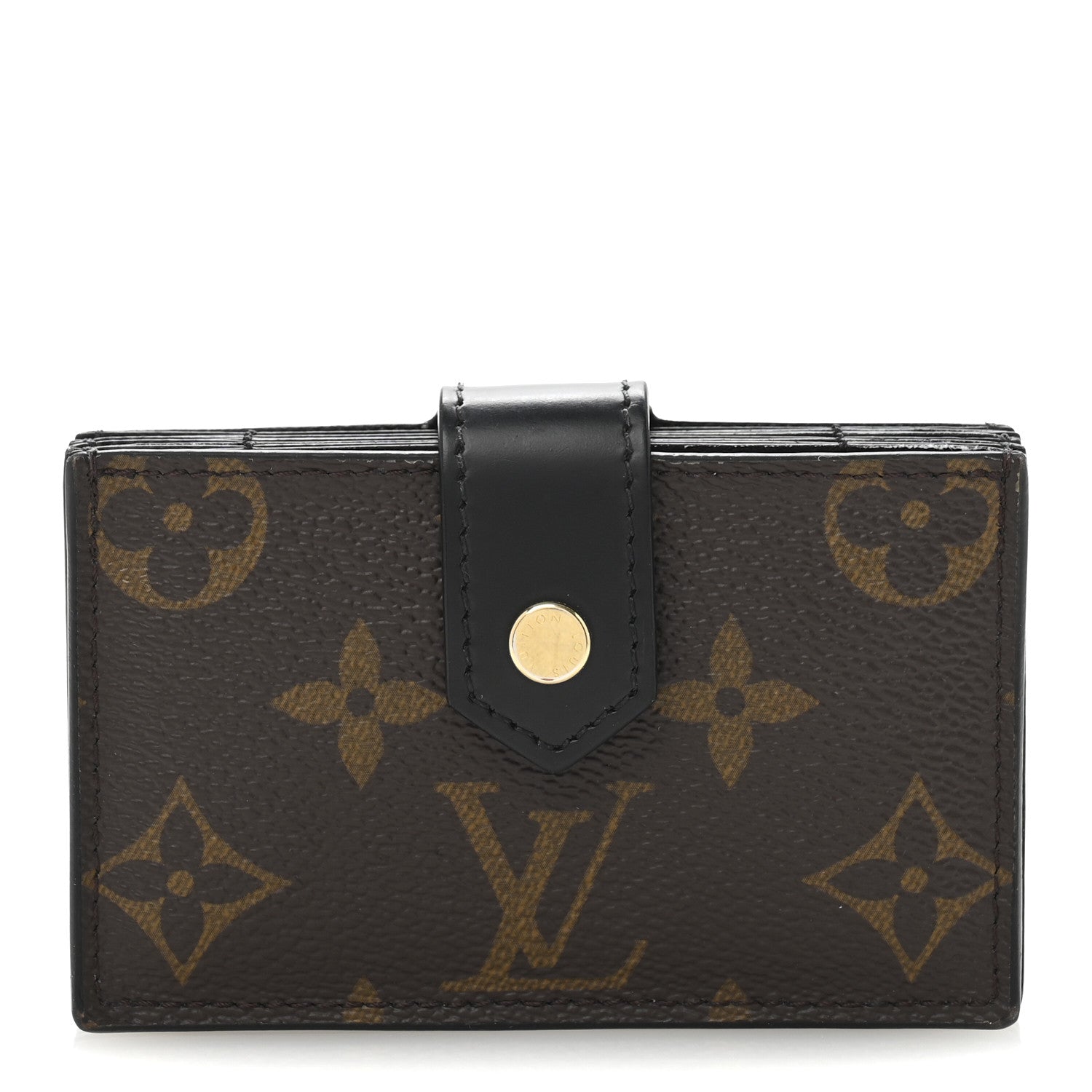 Louis Vuitton Monogram Gusset Card Holder Black 1 of 8