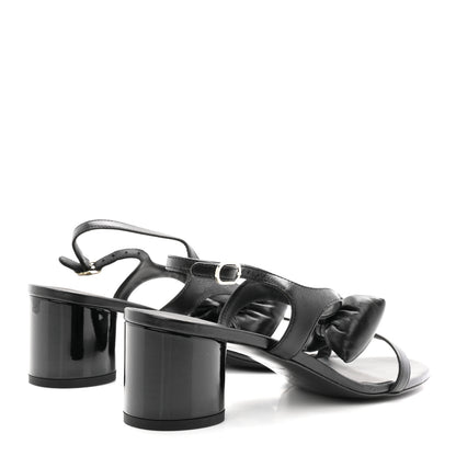 Chanel Lambskin CC Bow 55mm Sandals 38.5 Black 5 of 10