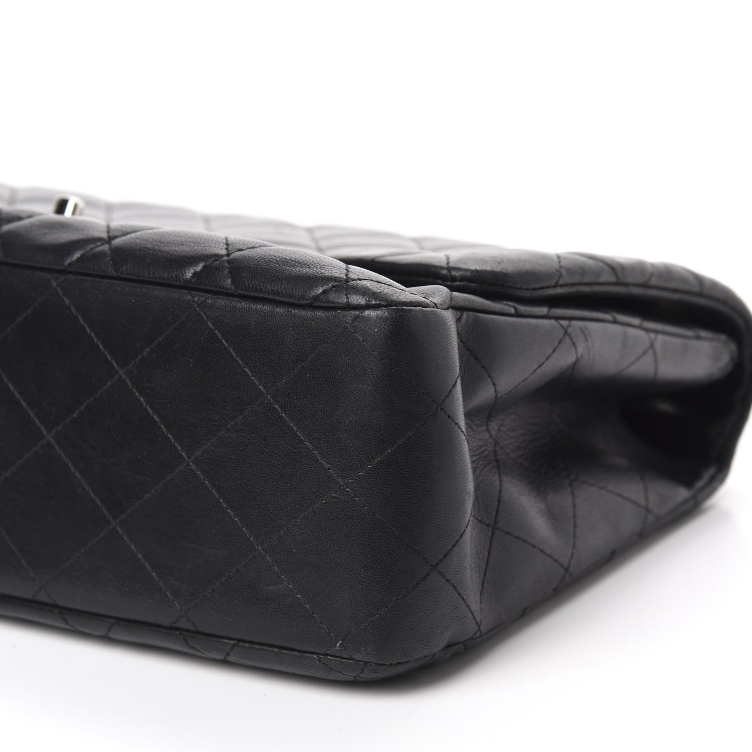 Chanel Lambskin Quilted Jumbo Single Flap Black 7 of 12