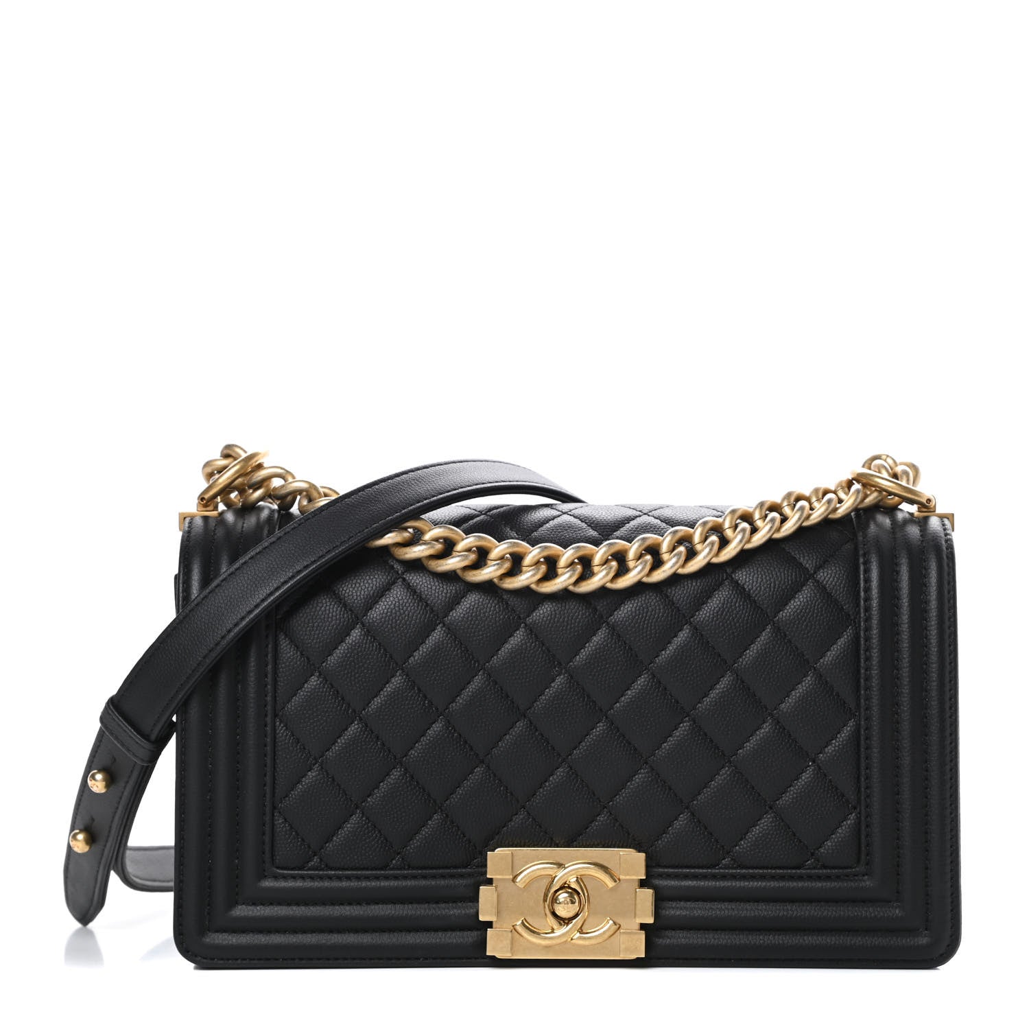 Chanel Caviar Quilted Medium Boy Flap Black 1 of 11