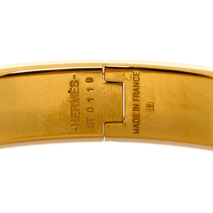 Hermes Enamel Narrow Clic Clac H Bracelet GM White 4 of 4