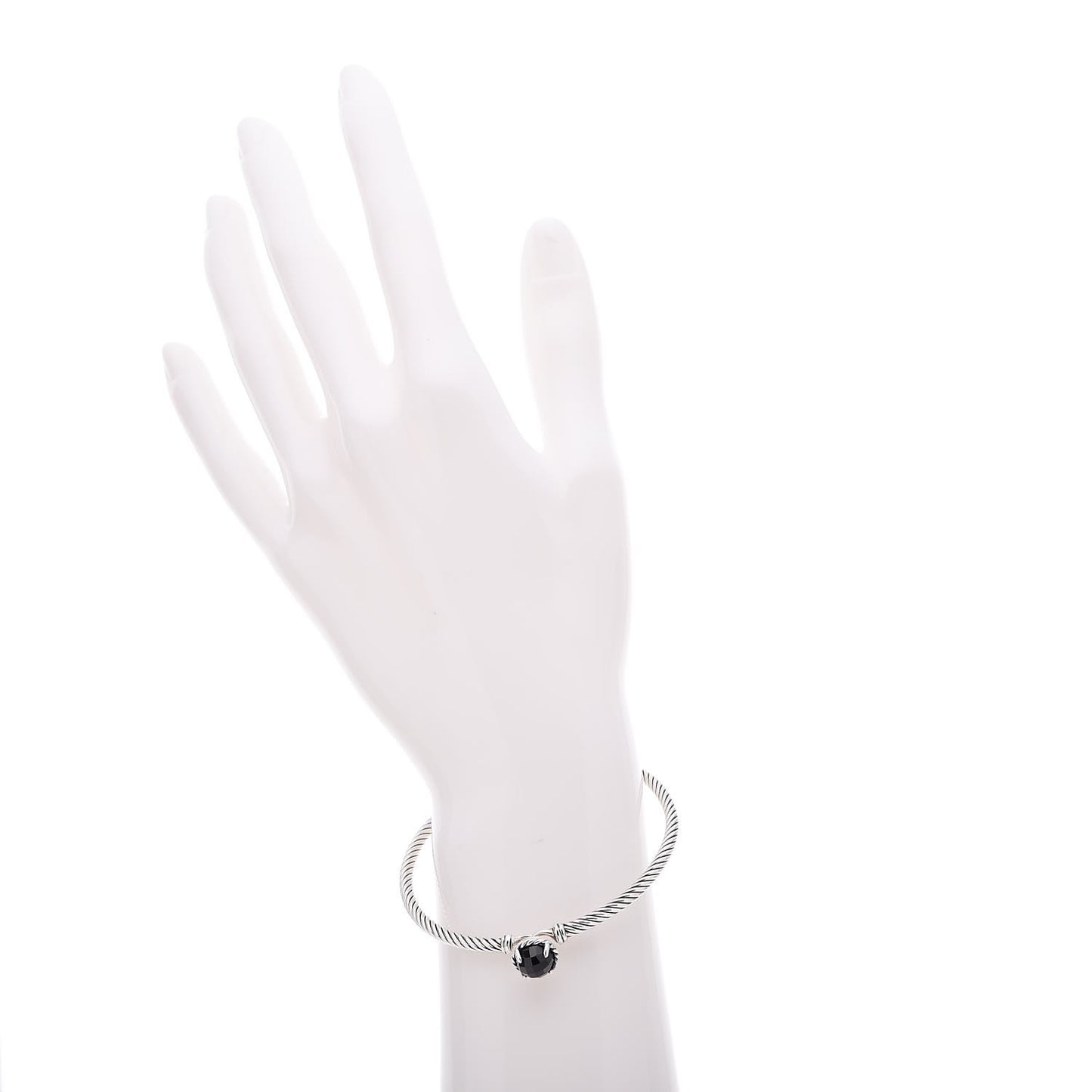 Sterling Silver Onyx 3mm Chatelaine Bracelet
