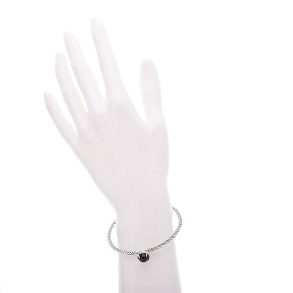 David Yurman Sterling Silver Onyx 3mm Chatelaine Bracelet 2 of 5