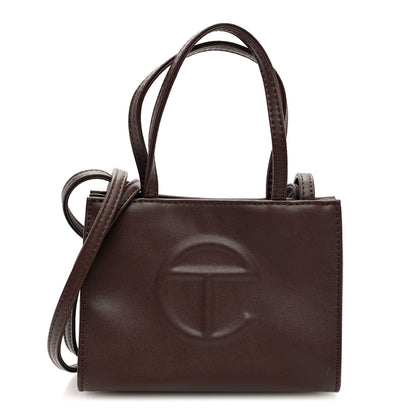 Telfar Vegan Leather Small Shopping Bag Chocolate 1 of 9
