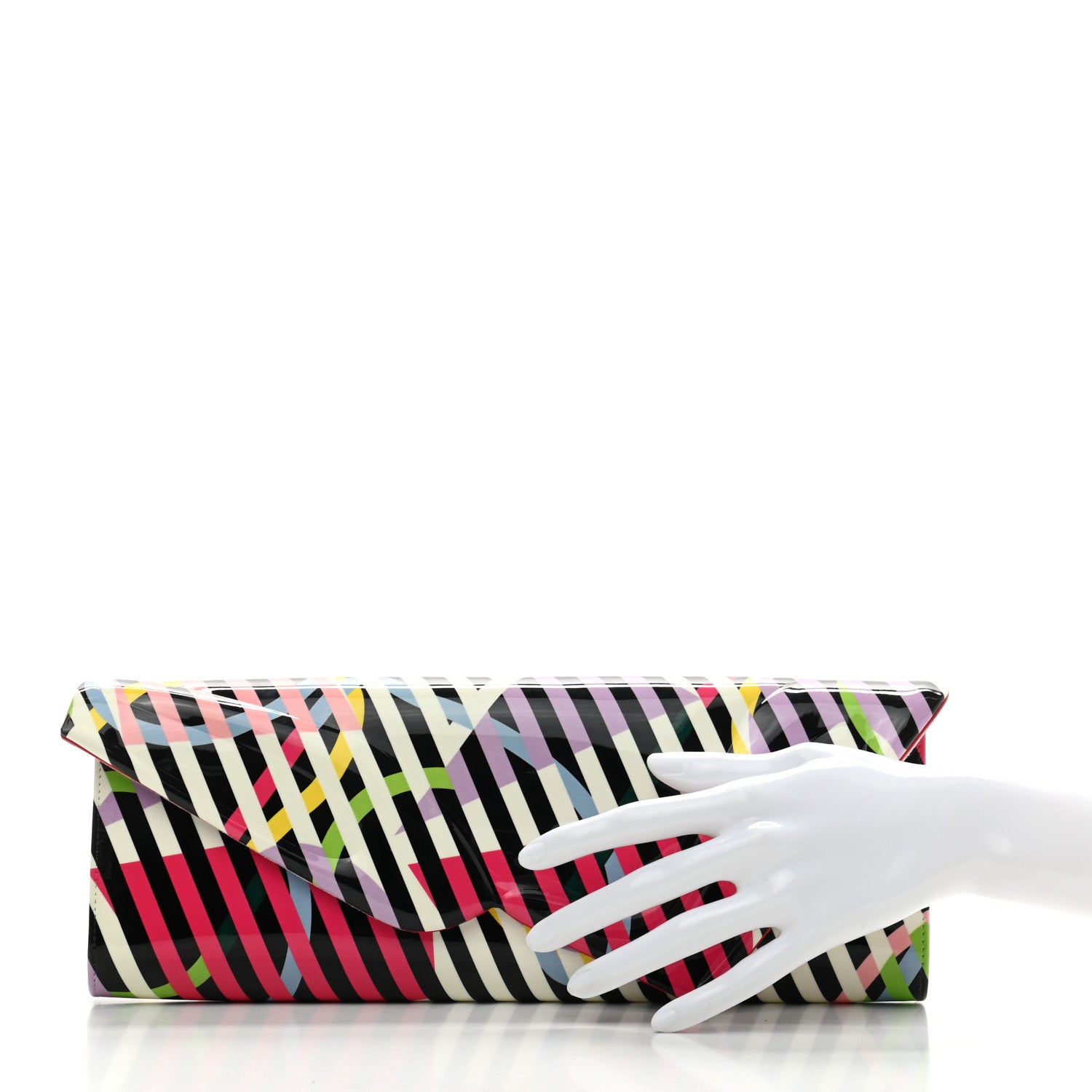 Christian Louboutin Patent So Kate Baguette Clutch Multicolor 2 of 6