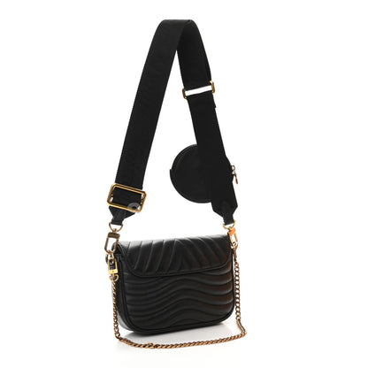 Louis Vuitton Calfskin New Wave Multi Pochette Black 3 of 13