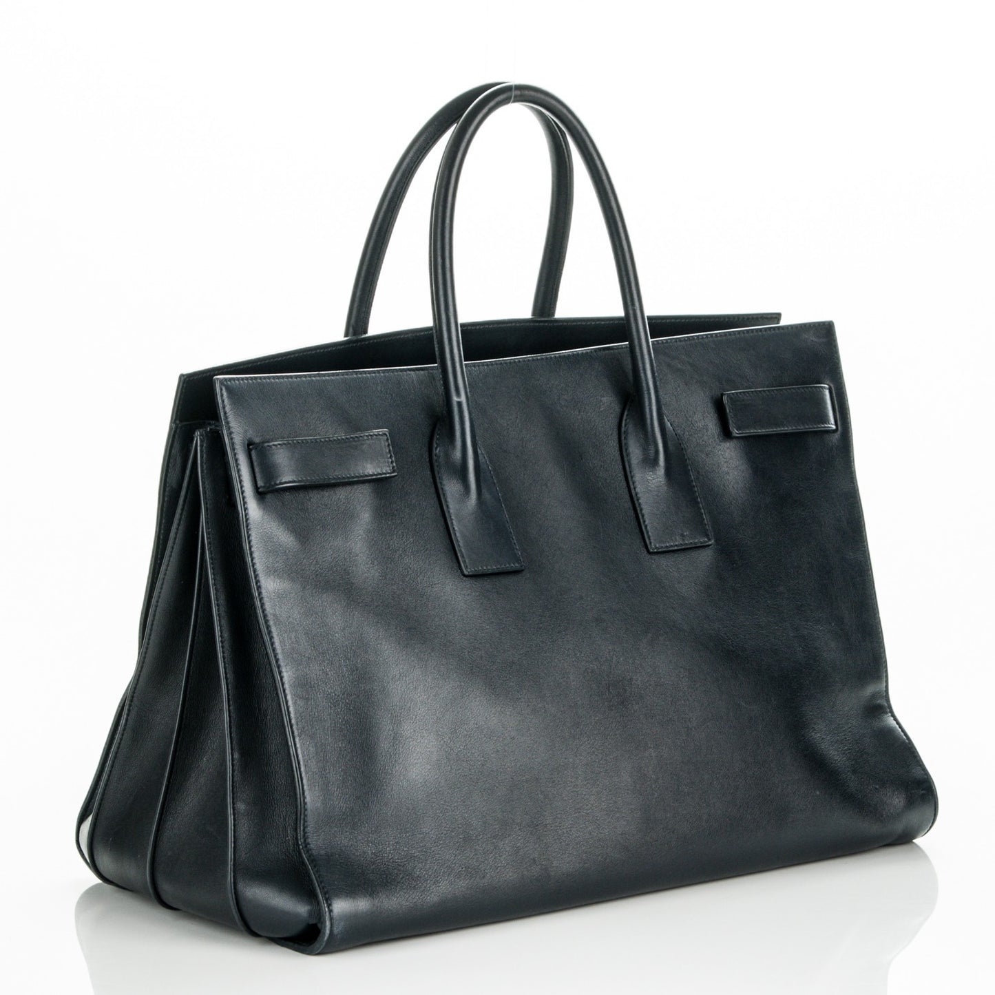 Calfskin Large Sac de Jour Carryall Midnight Blue