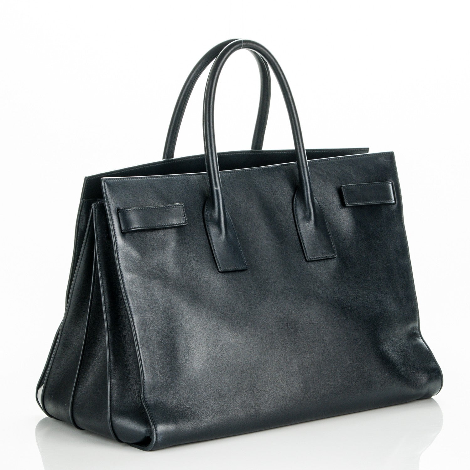 Saint Laurent Calfskin Large Sac de Jour Carryall Midnight Blue 3 of 6