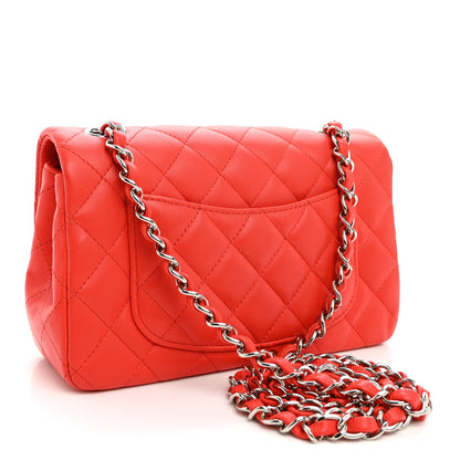 Chanel Lambskin Quilted Mini Rectangular Flap Red 3 of 10