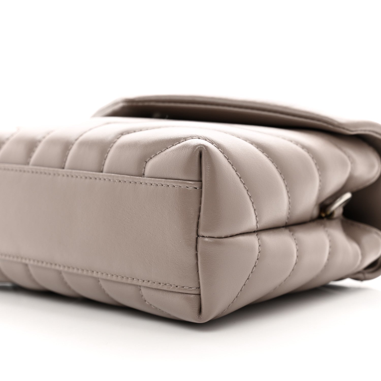 Saint Laurent Calfskin Y Quilted Monogram Toy Loulou Crossbody Bag Mink 10 of 12