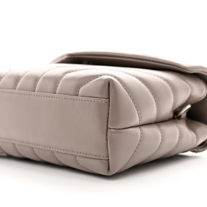 Saint Laurent Calfskin Y Quilted Monogram Toy Loulou Crossbody Bag Mink 10 of 12