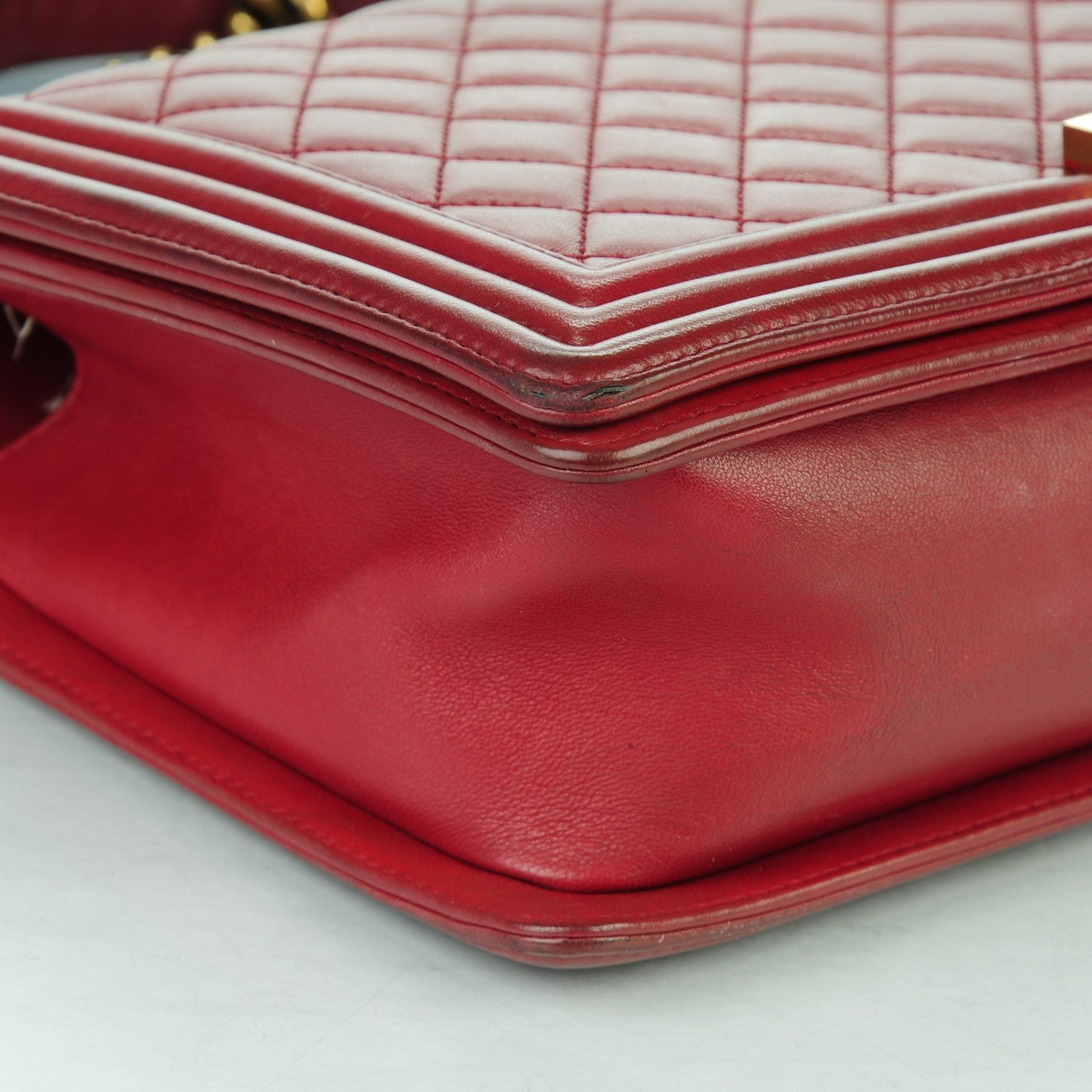 Chanel Lambskin Quilted New Medium Boy Flap Dark Red 13 of 13