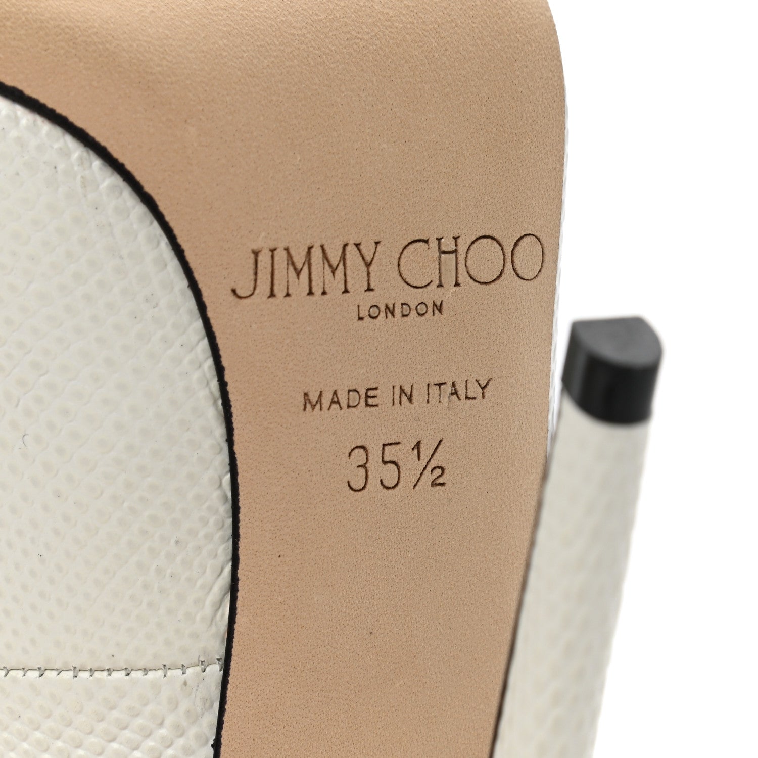 Jimmy Choo Lizard Embossed Anouk 120 Pumps 35.5 Latte 6 of 8