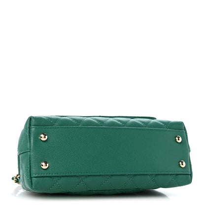 Chanel Caviar Quilted Mini Coco Handle Flap Green 4 of 12