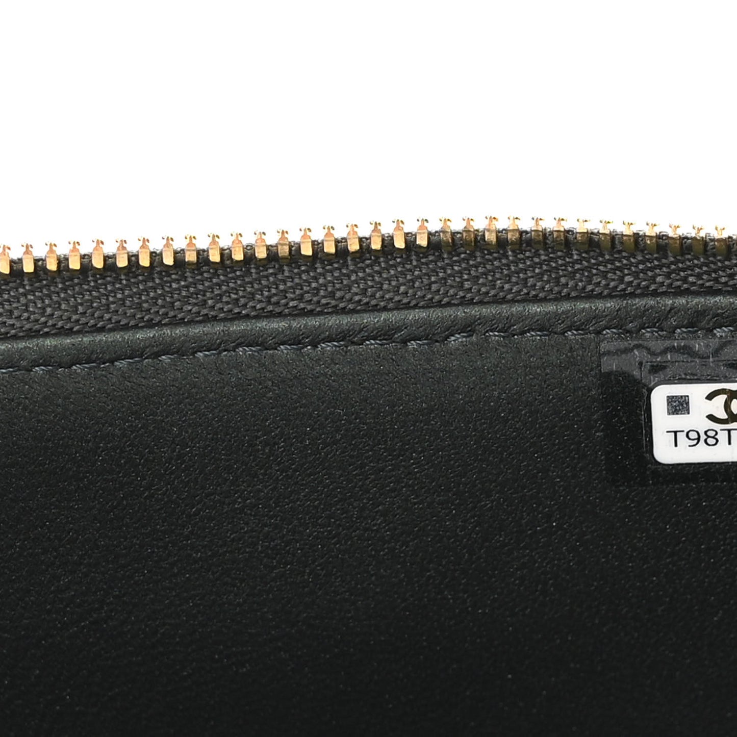Iridescent Lambskin Quilted Small Top Handle Vanity Case With Chain Dark Green