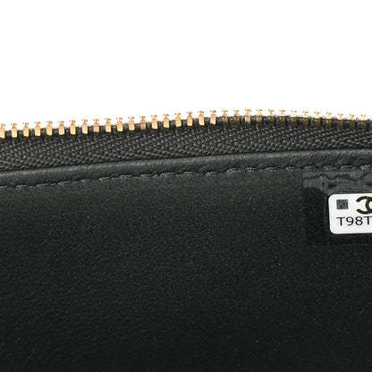 Chanel Iridescent Lambskin Quilted Small Top Handle Vanity Case With Chain Dark Green 7 of 11