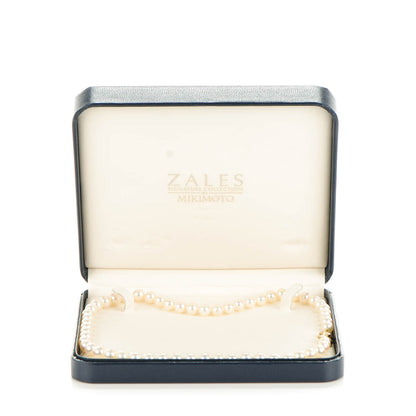 Mikimoto 14K Yellow Gold Pearl Diamond 7mm Blue Lagoon Strand Necklace 18 4 of 6